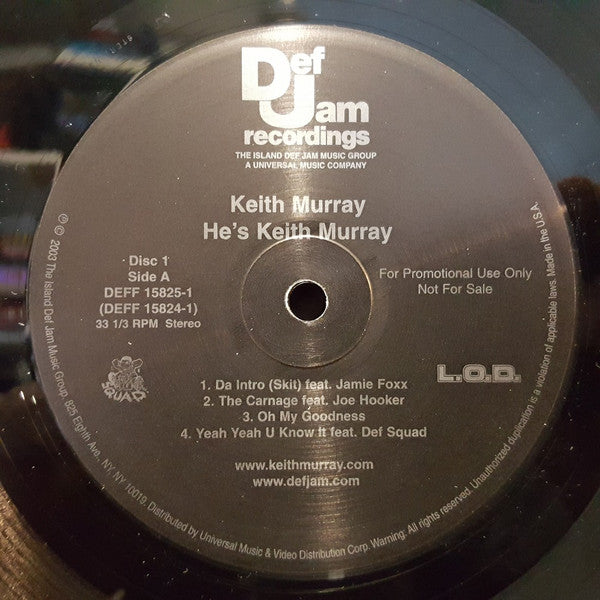 Keith Murray : He's Keith Murray (2xLP, Advance, Album, Promo)