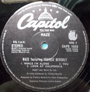Maze Featuring Frankie Beverly : Maze Featuring Frankie Beverly (LP, Album, RE)