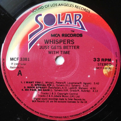 The Whispers : Just Gets Better With Time (LP, Album)
