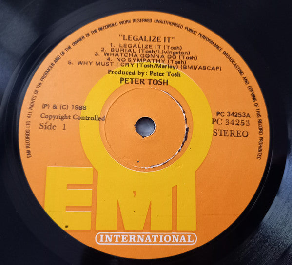 Peter Tosh : Legalize It (LP, Album)