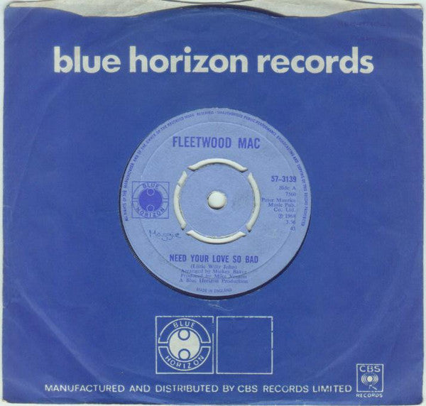 Fleetwood Mac : Need Your Love So Bad (7", Single)