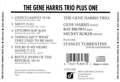 The Gene Harris Trio Plus One : The Gene Harris Trio Plus One (CD, Album)