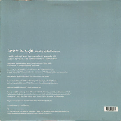 Mary J. Blige Featuring Method Man : Love @ 1st Sight (12")