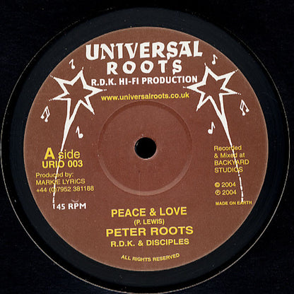 Peter Roots, RDK Hi-Fi & The Disciples (2) / Rasta Indian : Peace & Love / Can't Seperate Us (10")