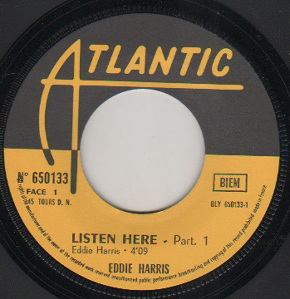 Eddie Harris : Listen Here (7")