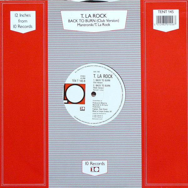 T. La Rock* : Back To Burn (12")