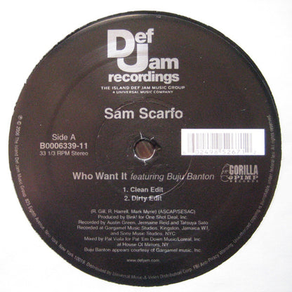 Sam Scarfo : Who Want It (12")