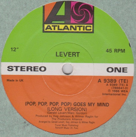 Levert : (Pop, Pop, Pop, Pop) Goes My Mind (12")