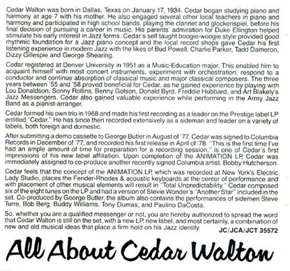 Cedar Walton : Animation (LP, Album, Promo)