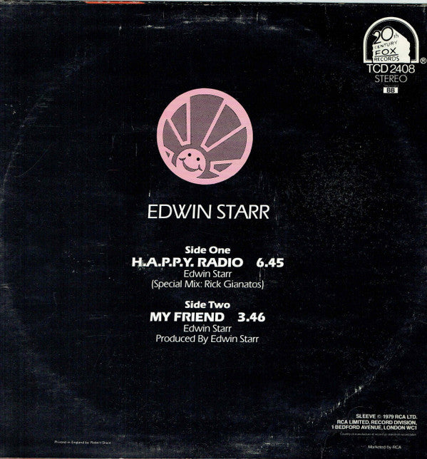 Edwin Starr : H.A.P.P.Y. Radio (12", Single)