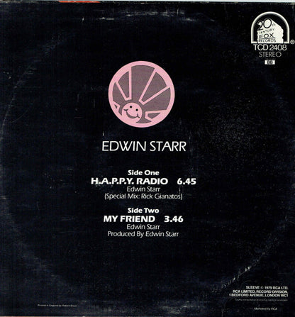 Edwin Starr : H.A.P.P.Y. Radio (12", Single)