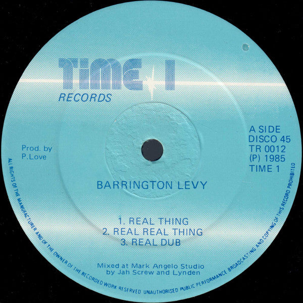 Barrington Levy : Real Thing (12")
