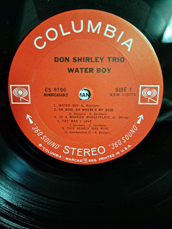 Don Shirley Trio : Water Boy (LP, Album, RE, San)