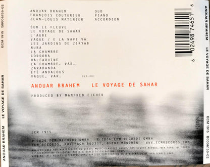 Anouar Brahem : Le Voyage De Sahar (CD, Album)