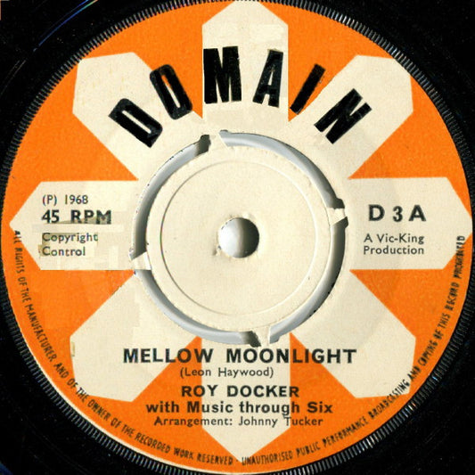 Roy Docker with Music Through Six : Mellow Moonlight (7", Single)