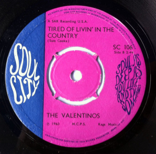 Valentinos : It's All Over Now (7", Single)