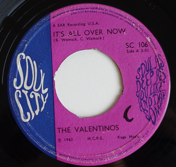 Valentinos : It's All Over Now (7", Single)