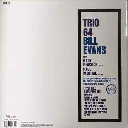Bill Evans : Trio 64 (LP, Album, RE, 180)