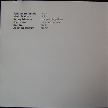 John Abercrombie : Open Land (CD, Album, RE)