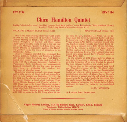The Chico Hamilton Quintet : Pacific Jazz EP (7", EP)