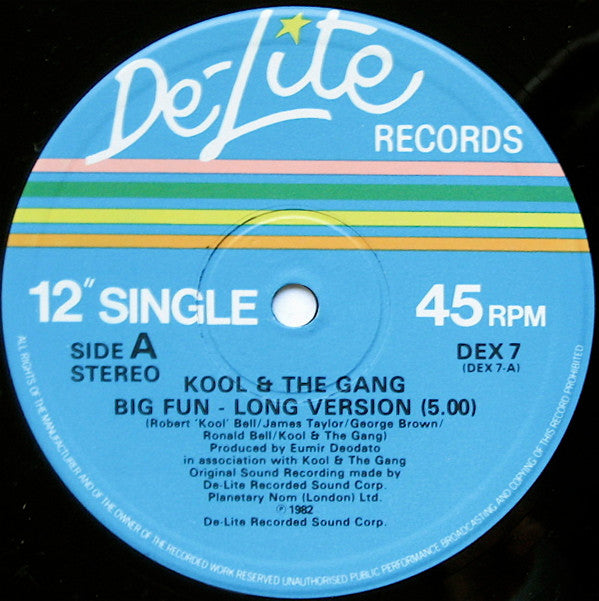 Kool & The Gang : Big Fun / Get Down On It (Extended Remix) (12", Single)
