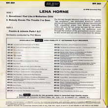 Lena Horne : Sometimes I Feel Like A Motherless Child (7", EP)