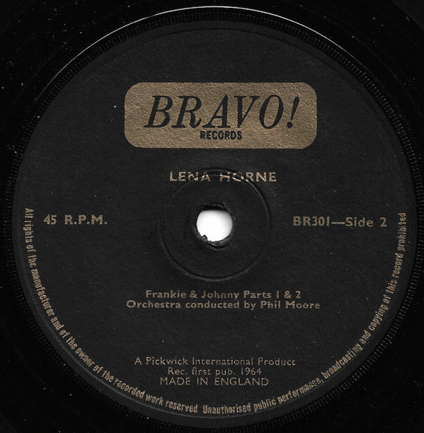 Lena Horne : Sometimes I Feel Like A Motherless Child (7", EP)