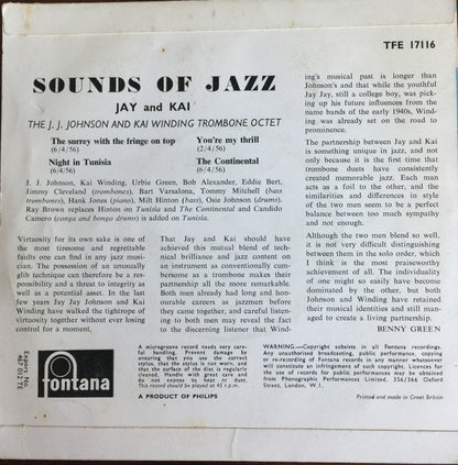 The J.J. Johnson And Kai Winding Trombone Octet : Jay And Kai - Sounds Of Jazz (7", EP)