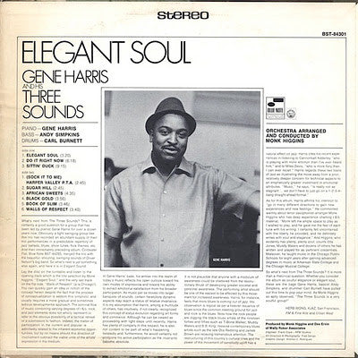Gene Harris And His Three Sounds* : Elegant Soul (LP, Album)