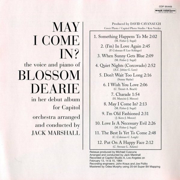 Blossom Dearie : May I Come In? (CD, Album, RE)
