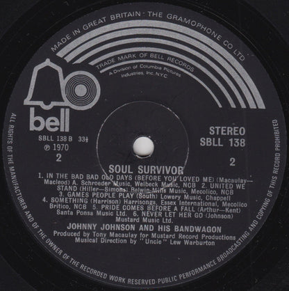 Johnny Johnson And The Bandwagon : Soul Survivor (LP, Album)