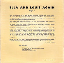 Ella Fitzgerald And Louis Armstrong : Ella And Louis Again Volym 1 (7", EP)