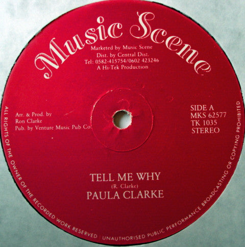 Paula Clarke : Tell Me Why / It's All Over (12")