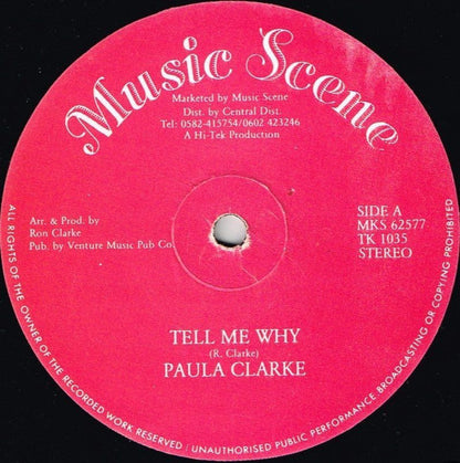 Paula Clarke : Tell Me Why / It's All Over (12")