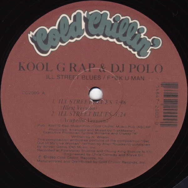 Kool G Rap & DJ Polo* : Ill Street Blues / F*@K U Man (12", RE)