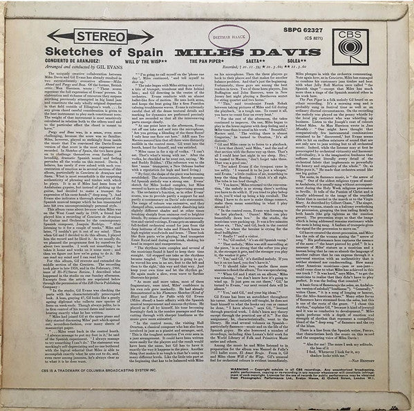 Miles Davis : Sketches Of Spain (LP, Album, RE)