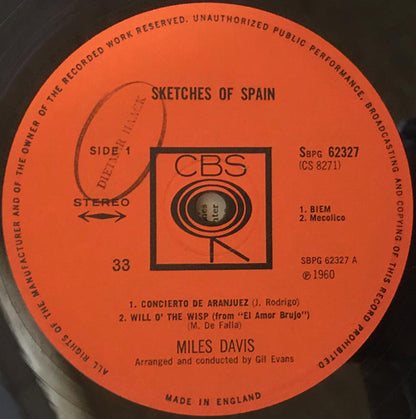 Miles Davis : Sketches Of Spain (LP, Album, RE)