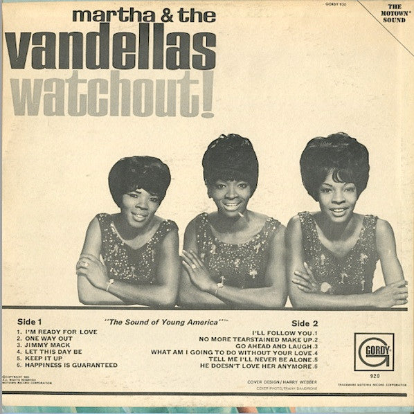 Martha Reeves & The Vandellas : Watchout! (LP, Album, Mono, Roc)