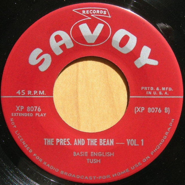 Coleman Hawkins & Lester Young : The "Pres" And The "Bean" (7", EP)