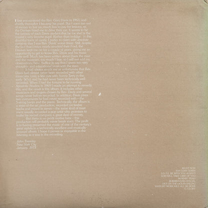 Rev. Gary Davis : O, Glory (LP, Album)