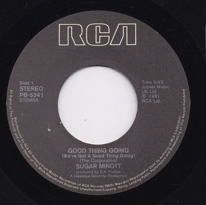 Sugar Minott : Good Thing Going (We've Got A Good Thing Going) (7", Single)