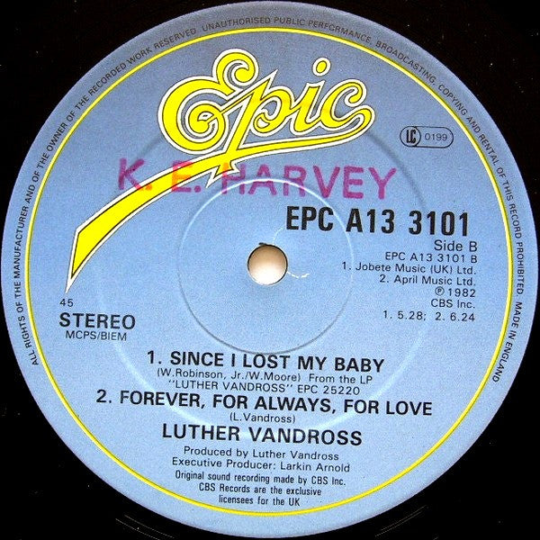 Luther Vandross : Never Too Much (12")