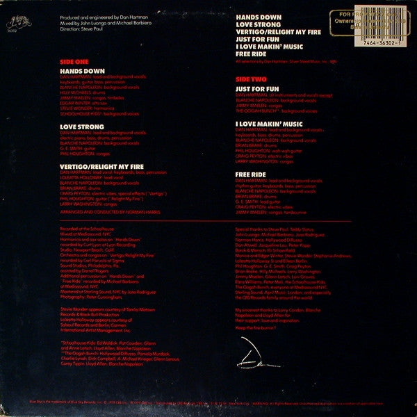 Dan Hartman : Relight My Fire (LP, Album, Promo)