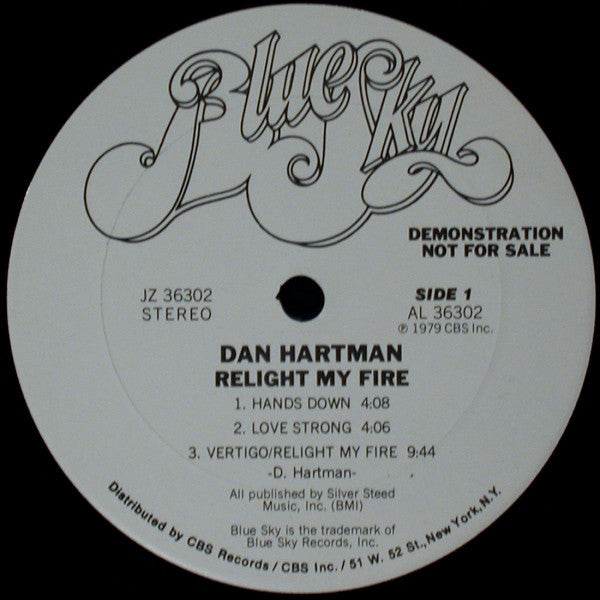 Dan Hartman : Relight My Fire (LP, Album, Promo)