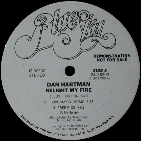 Dan Hartman : Relight My Fire (LP, Album, Promo)