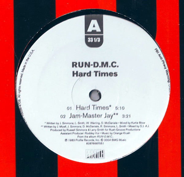 Run-DMC : Hard Times / Jam-Master Jay (12", RE)