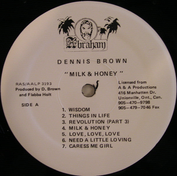 Dennis Brown : Milk And Honey (LP, Album)