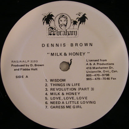 Dennis Brown : Milk And Honey (LP, Album)