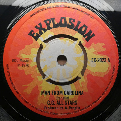 G.G. All Stars* / The Slickers : Man From Carolina / Gold On Your Dress (7", Single, Red)