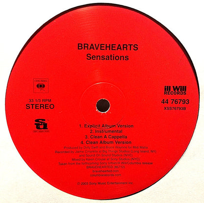 Bravehearts Feat. Nas & Lil Jon* : Quick To Back Down (12")